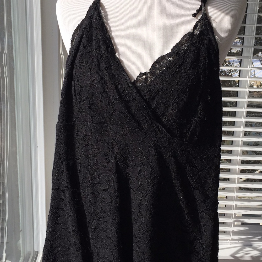 Black lace halter